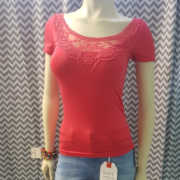 Lace Trim Top - Picture 1 of 4